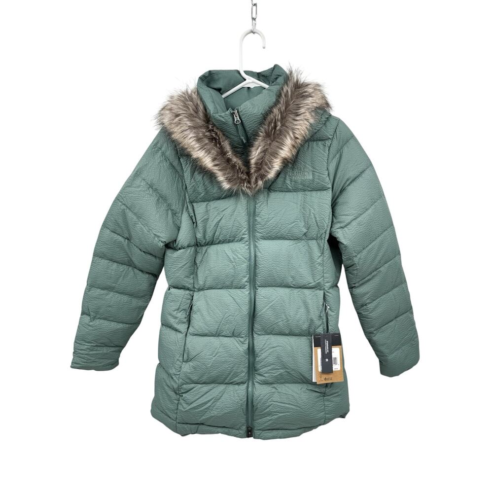 The North Face Womens Dreamer Parkina Dark Sage Green XS Coat 600-Down MSRP $330